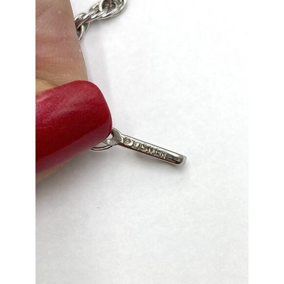 Lisner Vintage Necklace Thermoset Blue 19.5 Signed Hook Clasp Estate - Picture 5 of 10